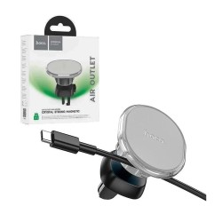 Suporte de Telefone para Carro Hoco H1 Crystal Saída de Ar com Suporte Magnético Cinza Espacial Suporte de Telefone para Carro Hoco H1 Crystal Saída de Ar com Suporte Magnético Cinza Espacial